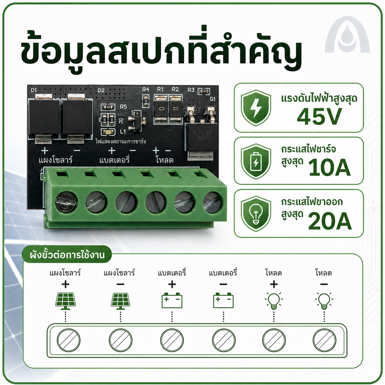 โมดูลชาร์จโซลาร์ / Solar charging modules — 4