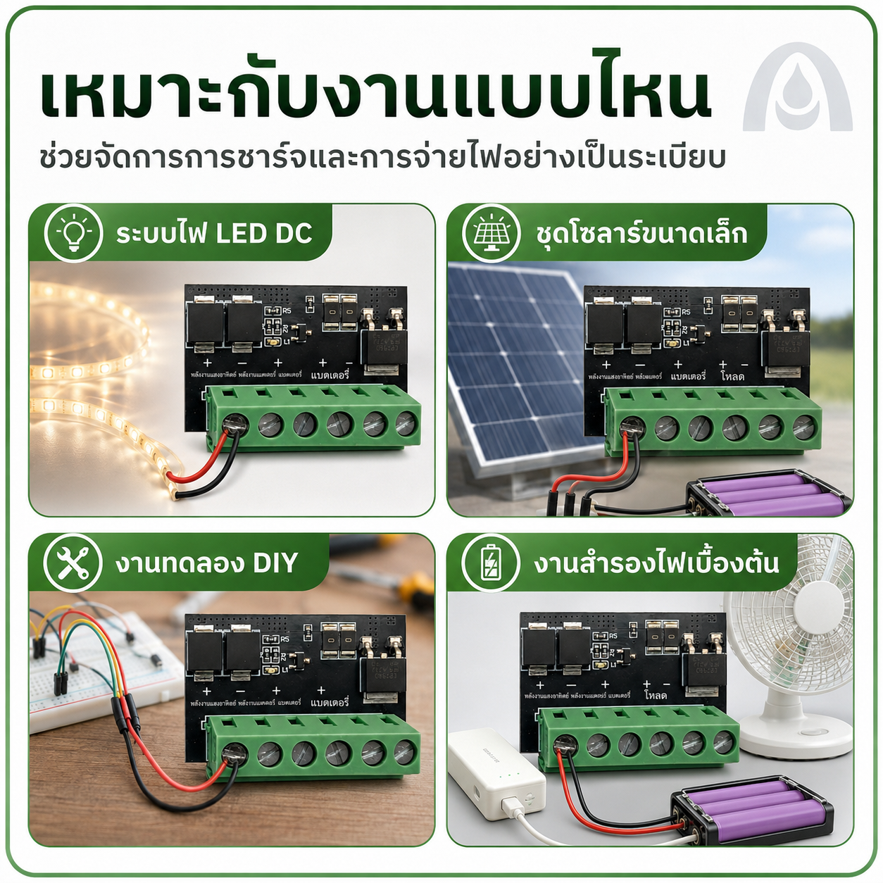 โมดูลชาร์จโซลาร์ / Solar charging modules — 6